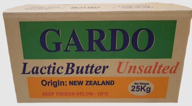 Gardo Unsalted Lactic Butter 25 Kg
